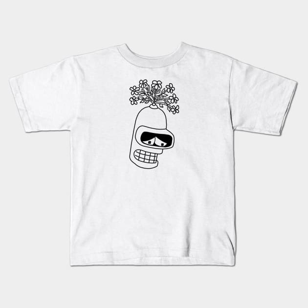 Sad Bender Kids T-Shirt by Altarnative